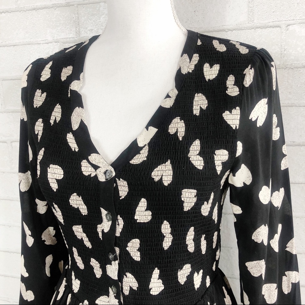 MAEVE by Anthropologie Banet Heart Print Mini Dress (S) - Picture 10 of 12